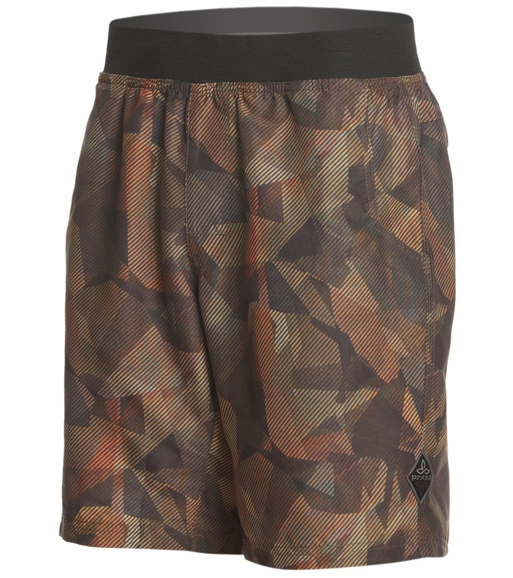PrAna Men's Mojo Yoga Shorts Cumin Hex