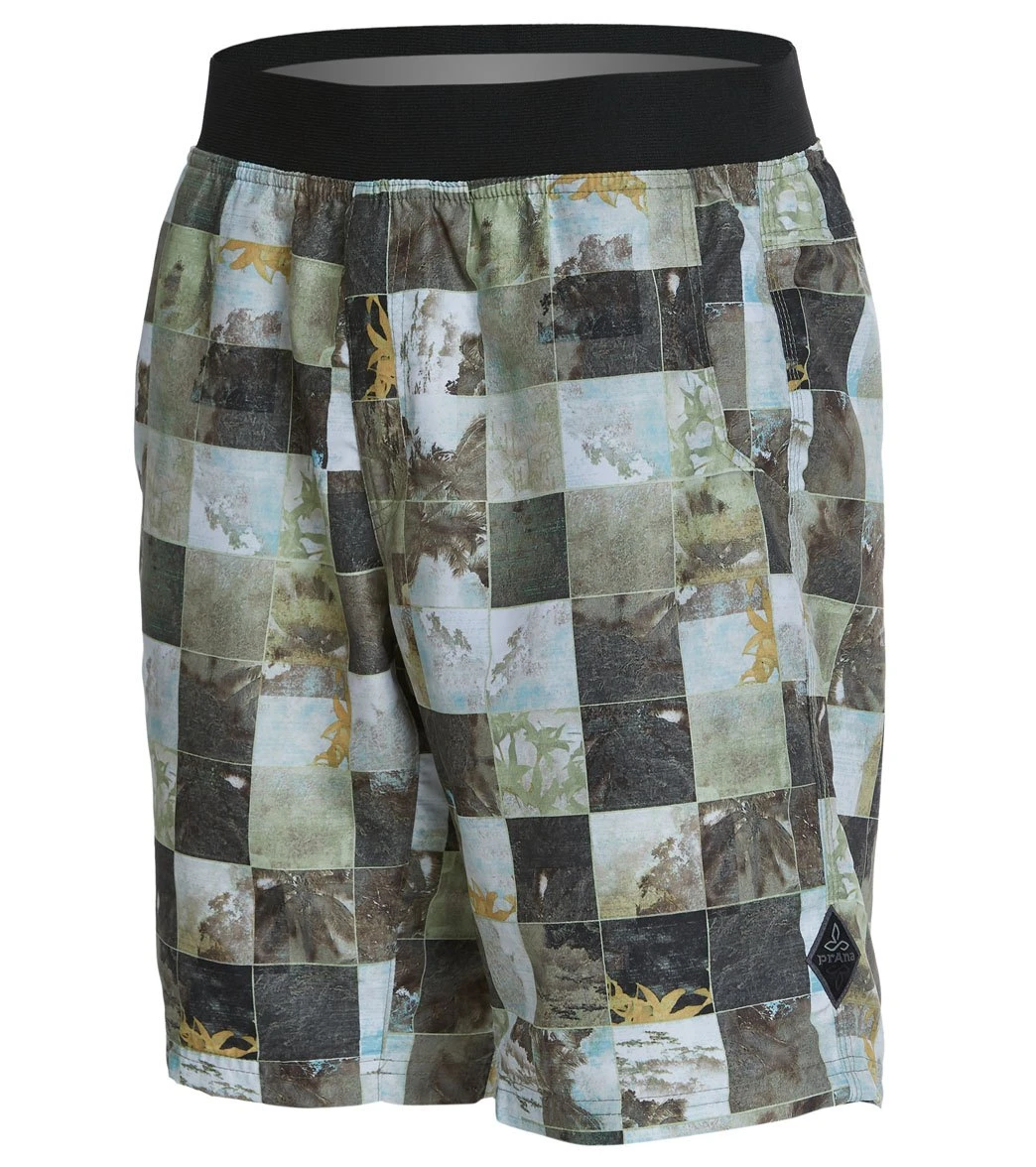 PrAna Men's Mojo Yoga Shorts Dark Khaki Bungalow - Image 3