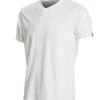PrAna Men's V Neck Short Sleeve Workout Tee White