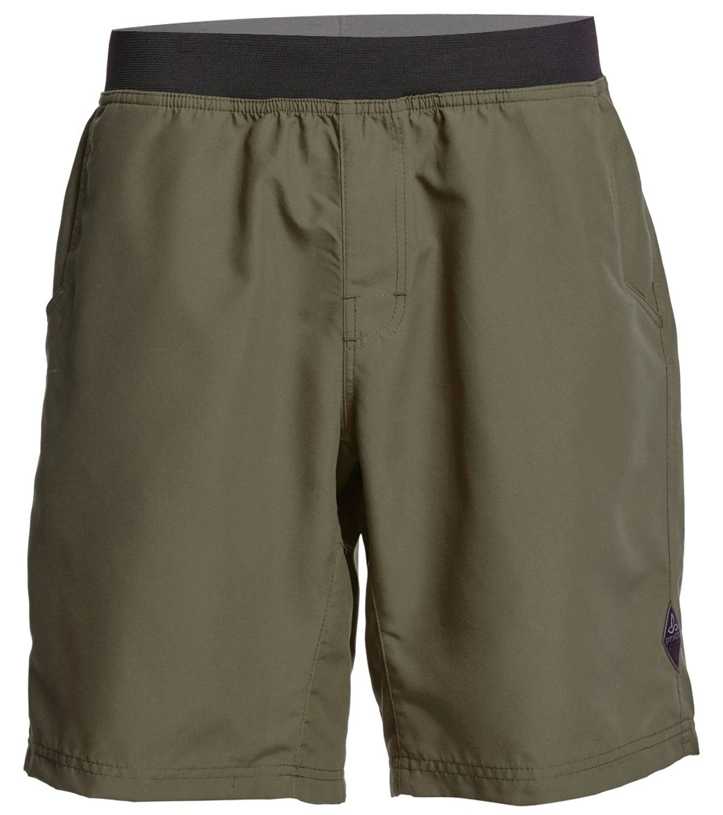PrAna Men's Super Mojo Yoga Shorts Dark Olive - Image 3