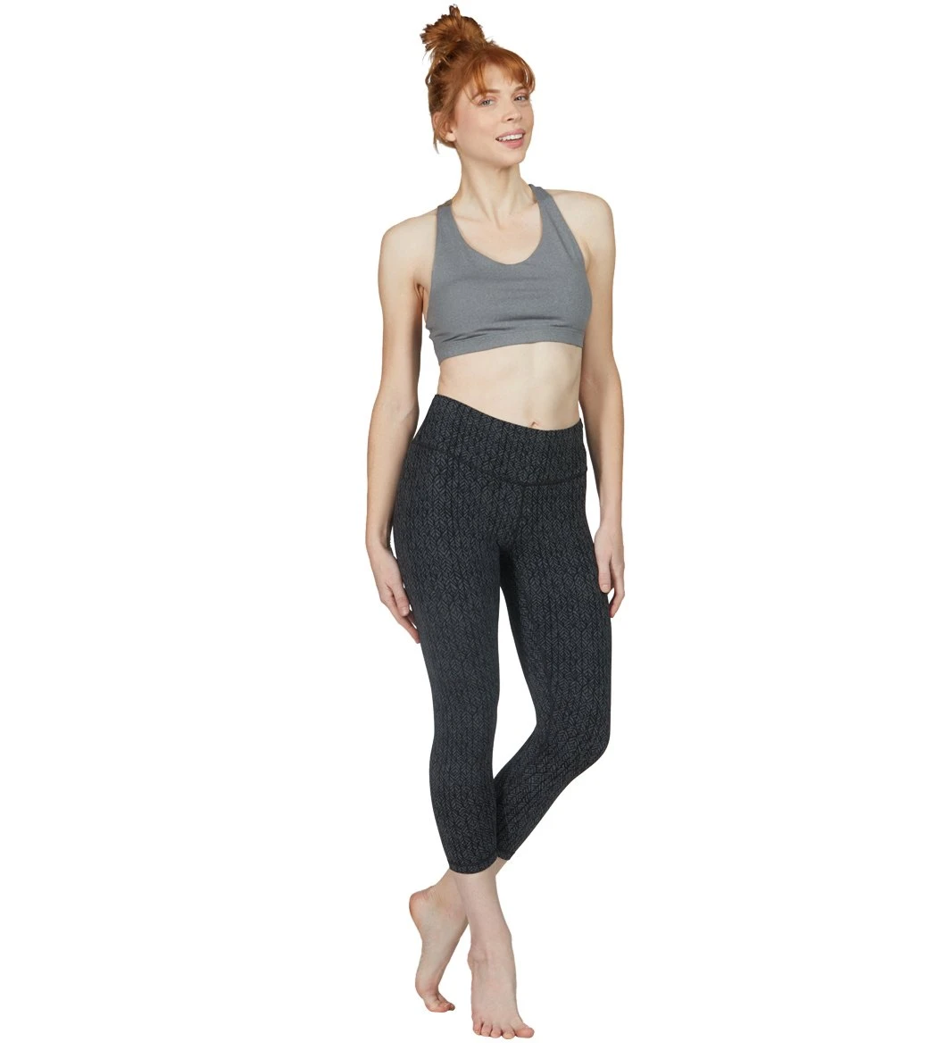 PrAna Pillar Yoga Capris Charcoal Heather Bodhi - Image 3