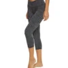 PrAna Pillar Yoga Capris Charcoal Heather Mosaic