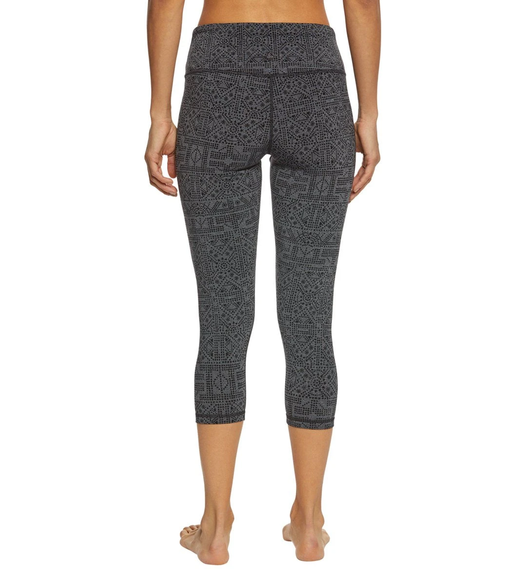 PrAna Pillar Yoga Capris Charcoal Heather Mosaic - Image 2