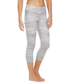 PrAna Pillar Printed Yoga Capris Ashy Sunrise
