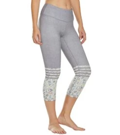PrAna Pillar Printed Yoga Capris Moonlight Terrazzo