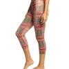 PrAna Pillar Printed Yoga Capris Carmine Desert Geo