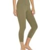 PrAna Transform High Waisted Yoga Capris Rye Green