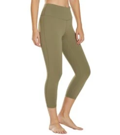 PrAna Transform High Waisted Yoga Capris Rye Green