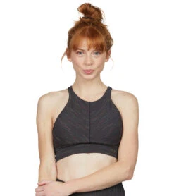 PrAna Itzel Yoga Sports Bra Black Cherry
