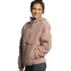 PrAna Permafrost Half Zip After Yoga Jacket Khaki Rose