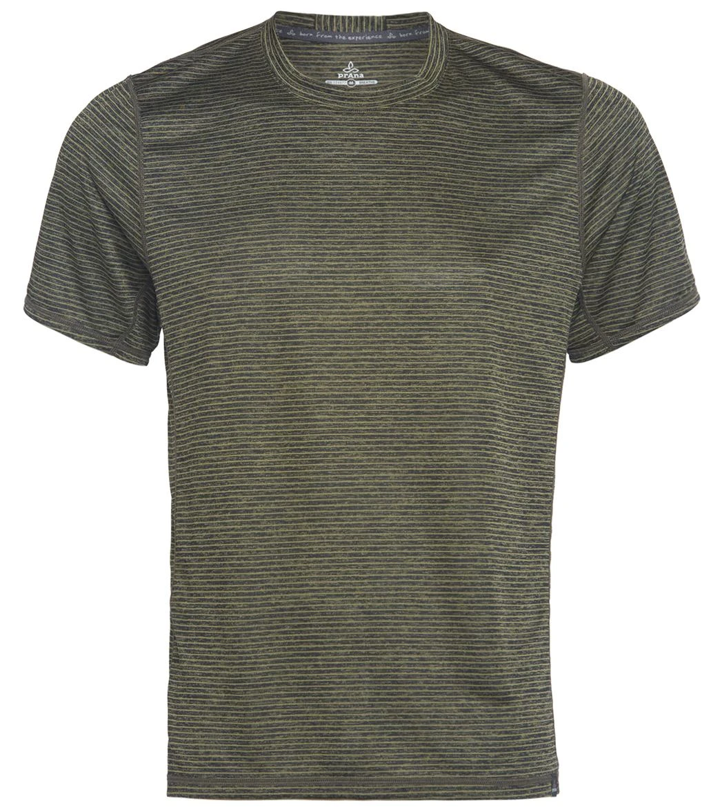 PrAna Men's Hardesty Short Sleeve Tee Cargo Stripe - Image 2