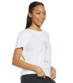 PrAna Chez Tee White Tree Pose