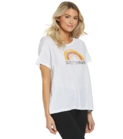 PrAna Chez Tee White Sunset