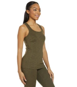 PrAna Becksa Support Tank Slate Green Heather