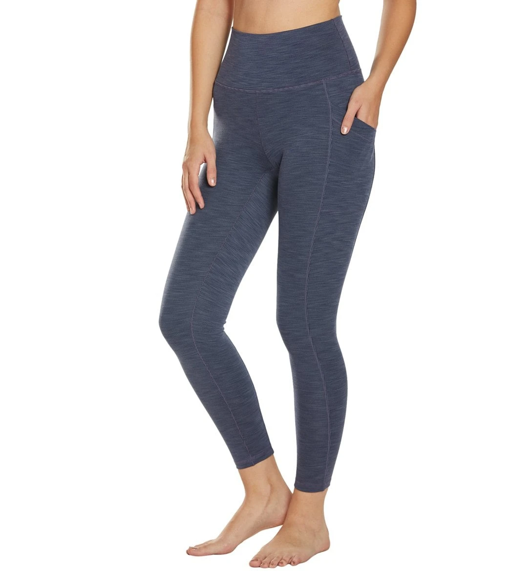 PrAna Becksa 7/8 Yoga Leggings Midnight Dew Heather - Image 4