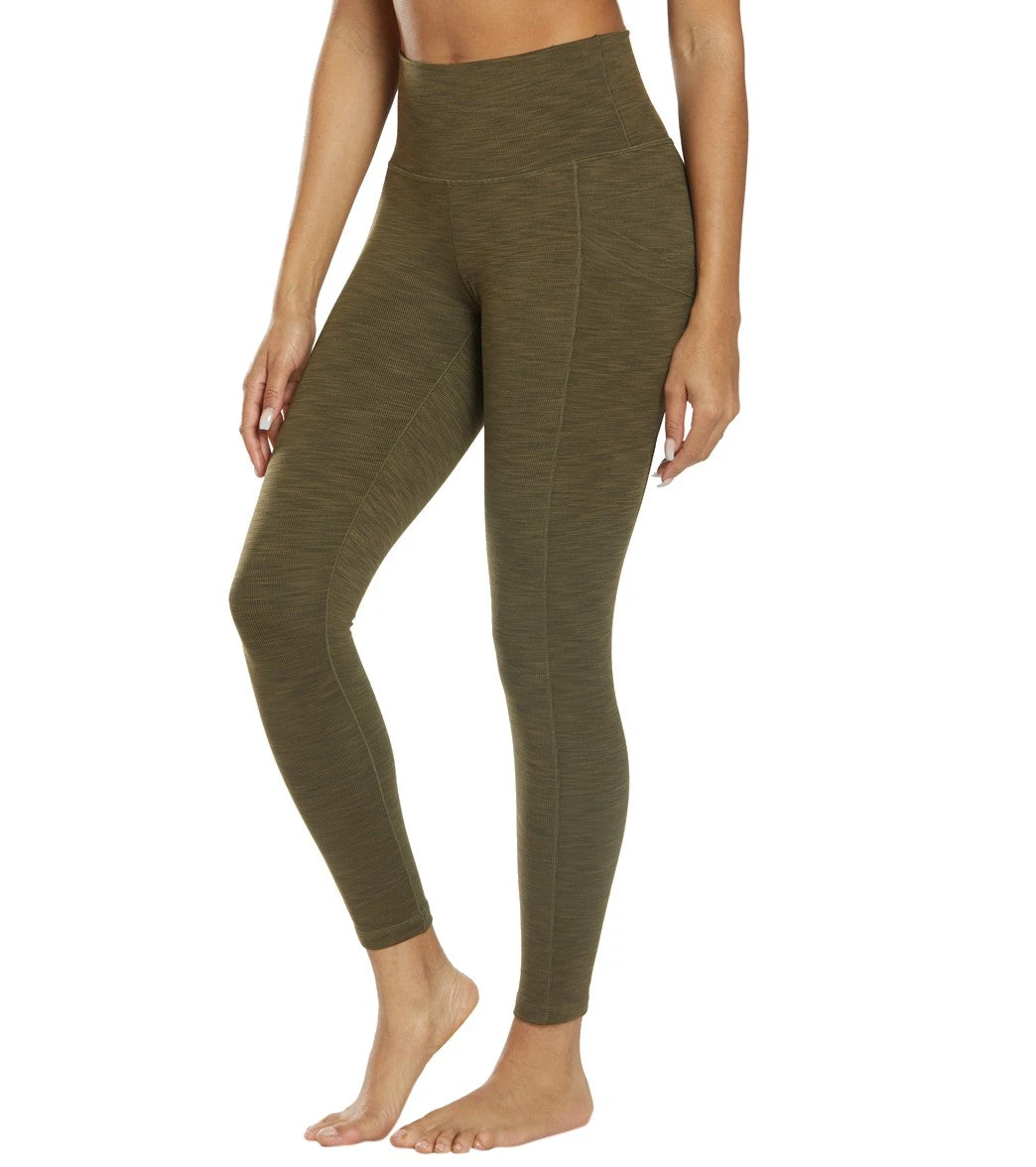 PrAna Becksa 7/8 Yoga Leggings Slate Green Heather - Image 4