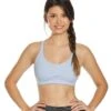 PrAna Momento Yoga Sports Bra Blue Sheen