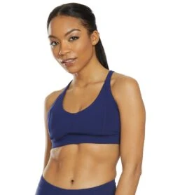 PrAna Momento Yoga Sports Bra Blue Anchor