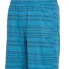 PrAna Men's Heiro 8" Inseam Yoga Shorts River Rock Blue Stripe