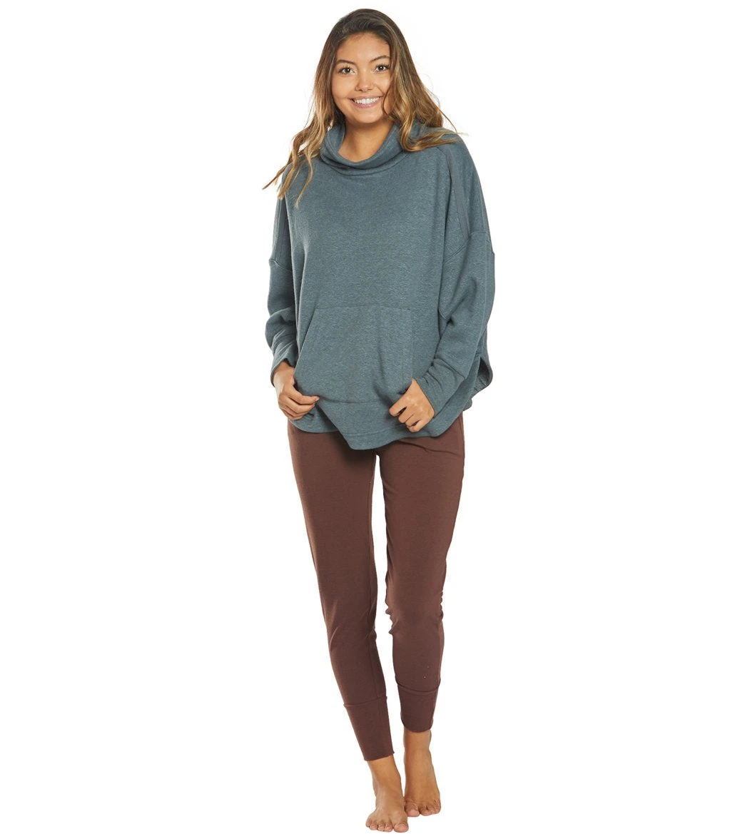 PrAna Cozy Up After Yoga Poncho Grey Blue Heather - Image 3
