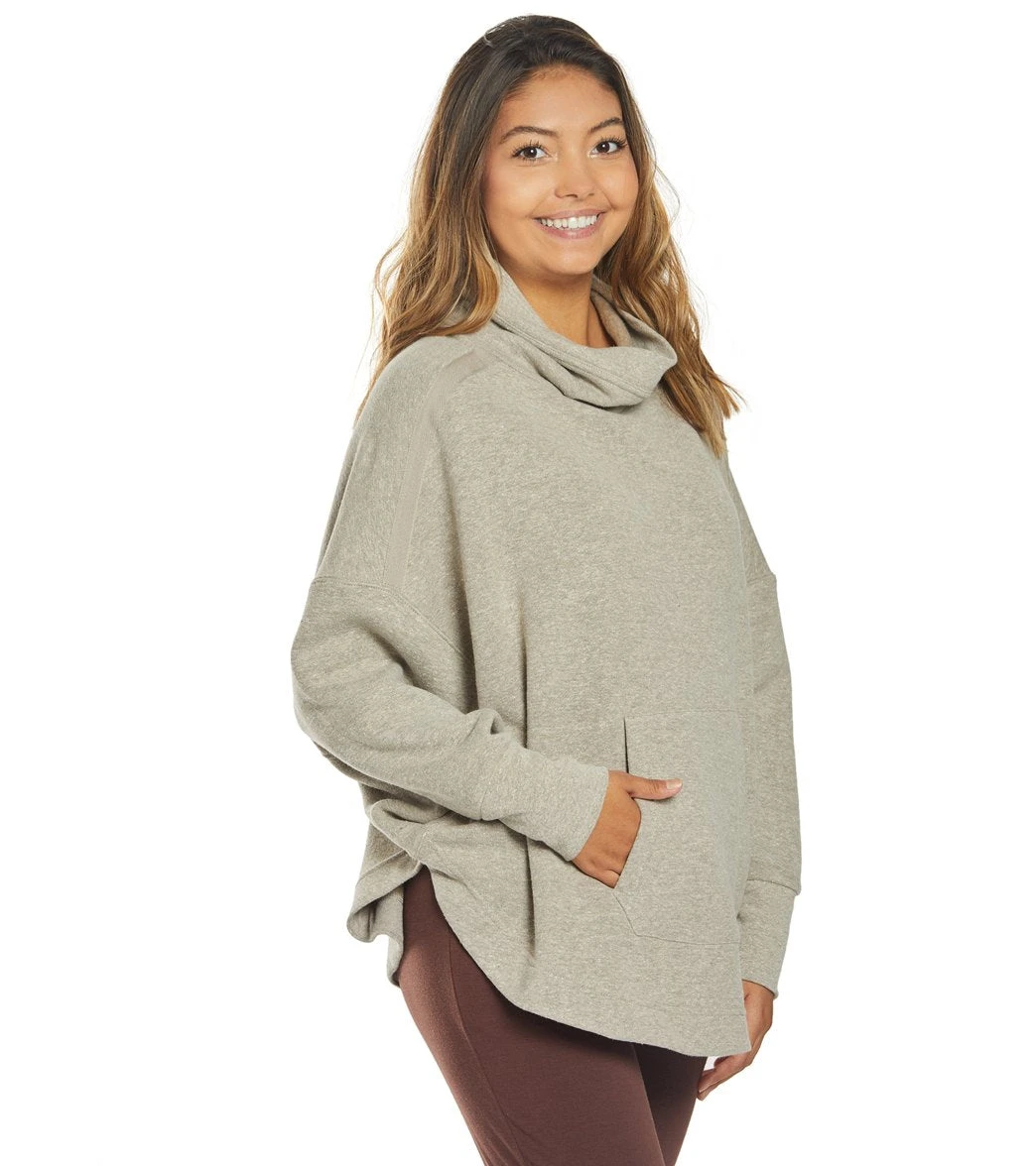 PrAna Cozy Up After Yoga Poncho Oatmeal Heather
