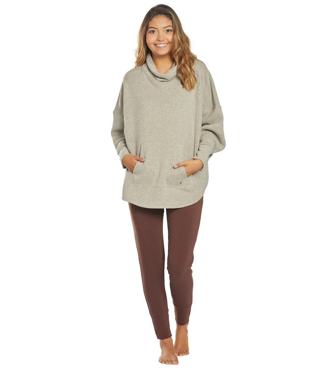 PrAna Cozy Up After Yoga Poncho Oatmeal Heather - Image 3