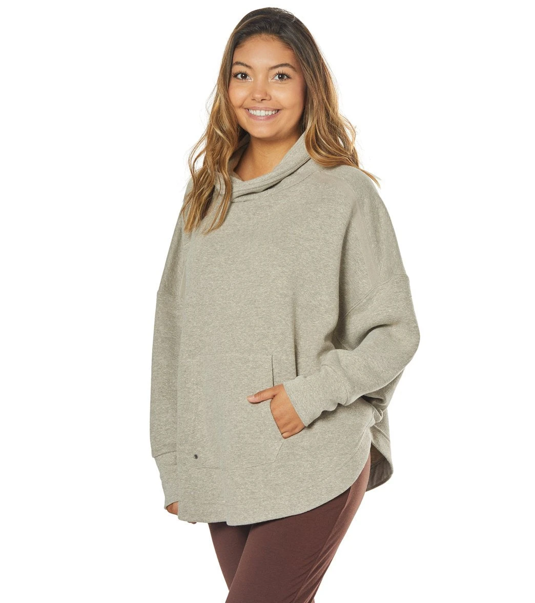 PrAna Cozy Up After Yoga Poncho Oatmeal Heather - Image 4