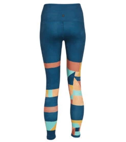 PrAna Kimble Printed 7/8 Yoga Leggings Liqueur Seaglass