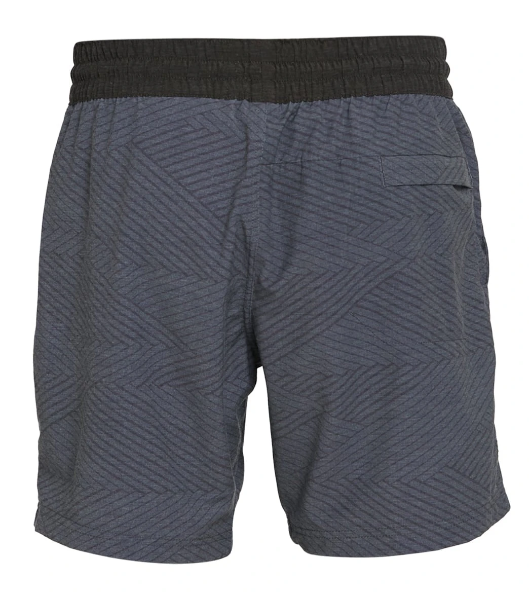 PrAna Men's The Slope 7" Inseam Yoga Shorts Charcoal Weaver - Image 2