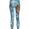 PrAna Kimble Printed 7/8 Yoga Leggings Peacock Mixer
