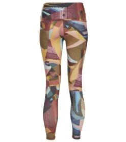 PrAna Kimble Printed 7/8 Yoga Leggings Wine Mixer