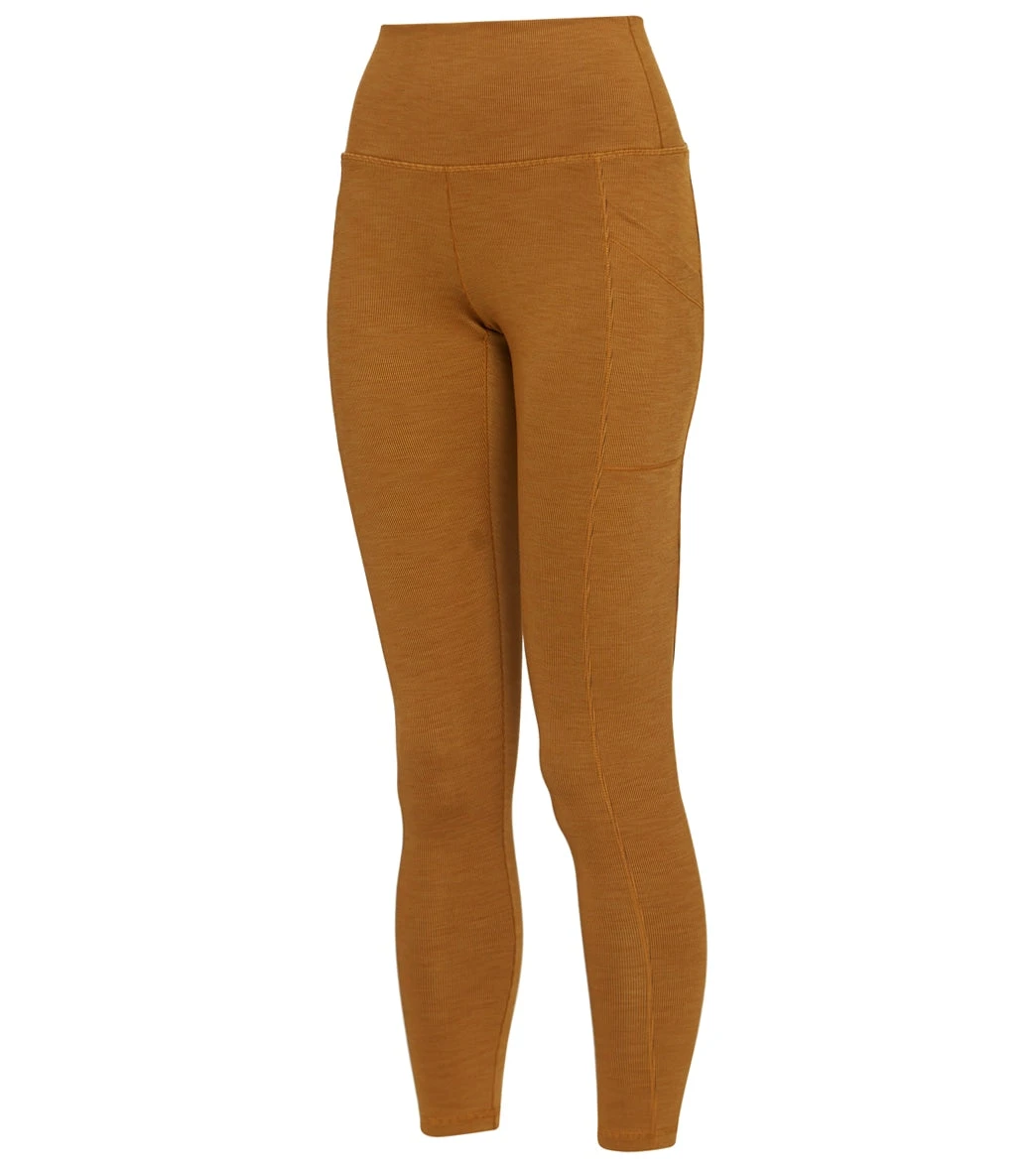 PrAna Becksa 7/8 Yoga Leggings Antique Bronze Heather