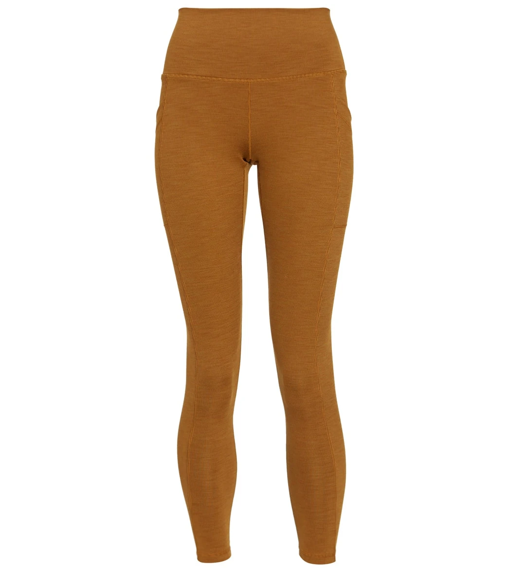 PrAna Becksa 7/8 Yoga Leggings Antique Bronze Heather - Image 3