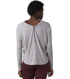 PrAna Rogue Long Sleeve Yoga Top Grey Heather