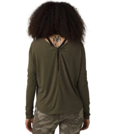 PrAna Rogue Long Sleeve Yoga Top Cargo Green