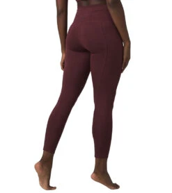 PrAna Becksa 7/8 Yoga Leggings Maroon Heather