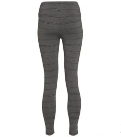 PrAna Transform High Waisted 7/8 Yoga Leggings Charcoal Stripe