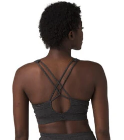 PrAna Yoga Sports Bra Charcoal Stripe