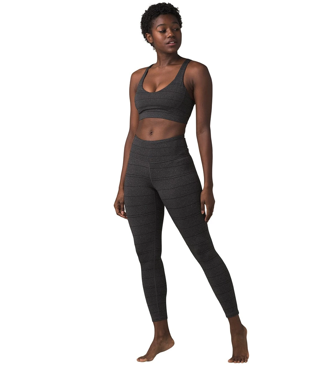 PrAna Yoga Sports Bra Charcoal Stripe - Image 3