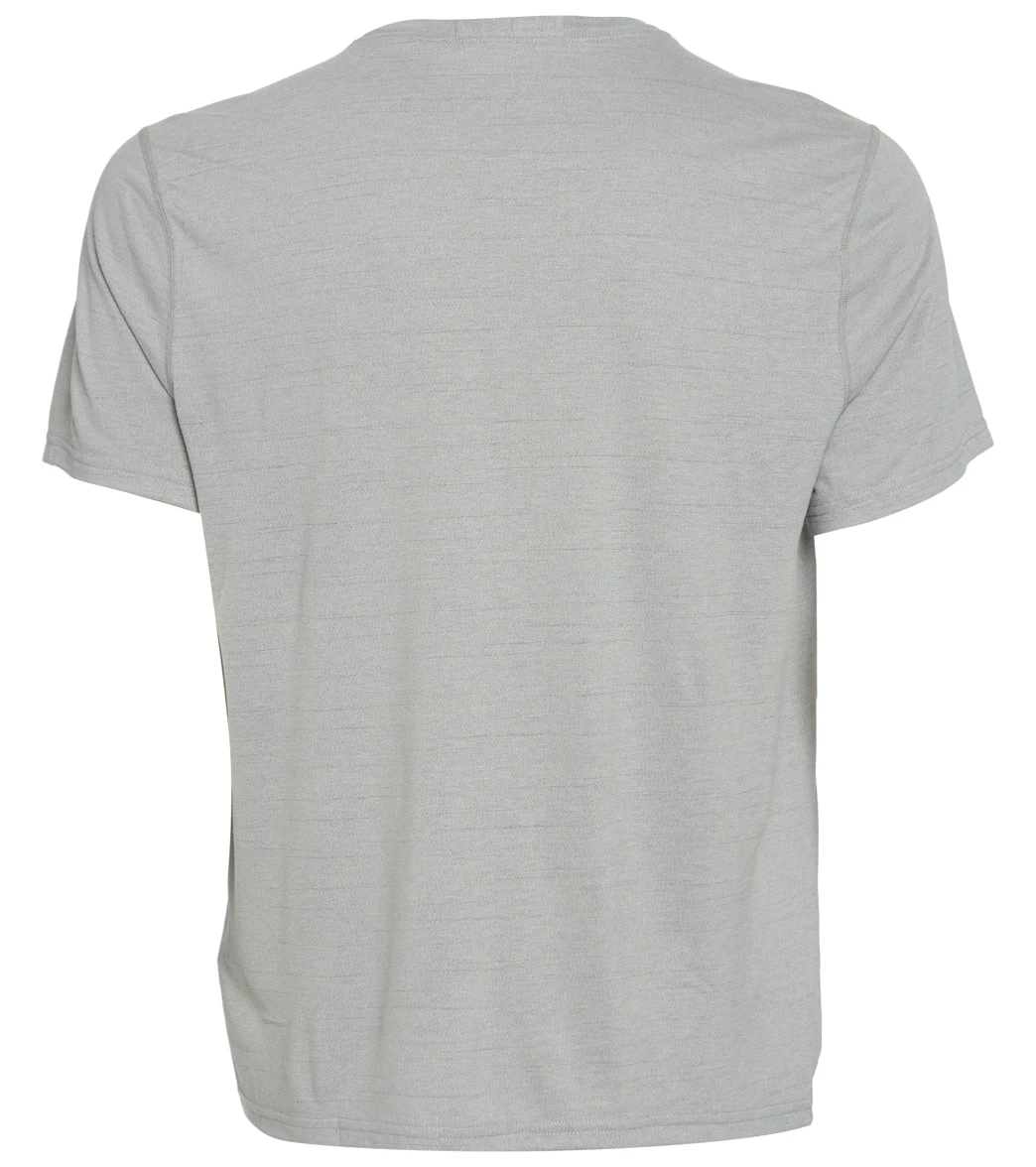 PrAna Men's Prospect Heights Graphic Short Sleeve Shirt Grey Stripe