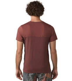 PrAna Men's Milo Short Sleeve Tee Vino