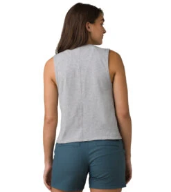 PrAna Organic Graphic Sleeveless Tee Heather Grey Pride