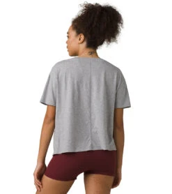 PrAna Organic Graphic Tee Heather Grey Jungle