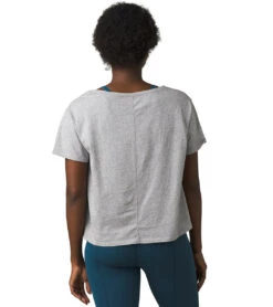 PrAna Organic Graphic Tee Heather Grey More Love
