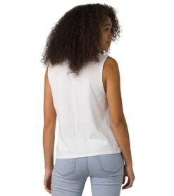 PrAna Organic Graphic Sleeveless White