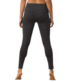 PrAna Pillar 7/8 Yoga Leggings Charcoal Stripe
