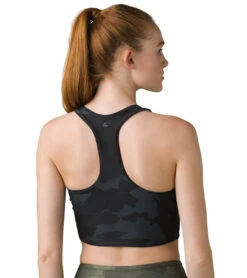 PrAna Momento Crop Top Black Camo