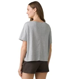 PrAna Women's Journeyman Tee 2.0 Heather Grey Keep Growing