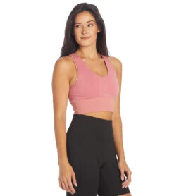 PrAna Sopra Seamless Crop Top Cloud Blush