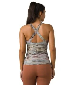PrAna Layna Bra Tank Multi Striations